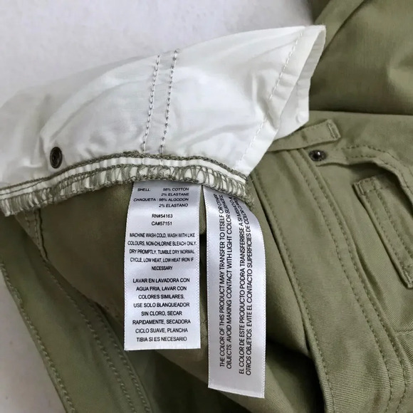 Calvin Klein NWT Olive Green Crop Jeans Women 4 - Picture 9 of 9